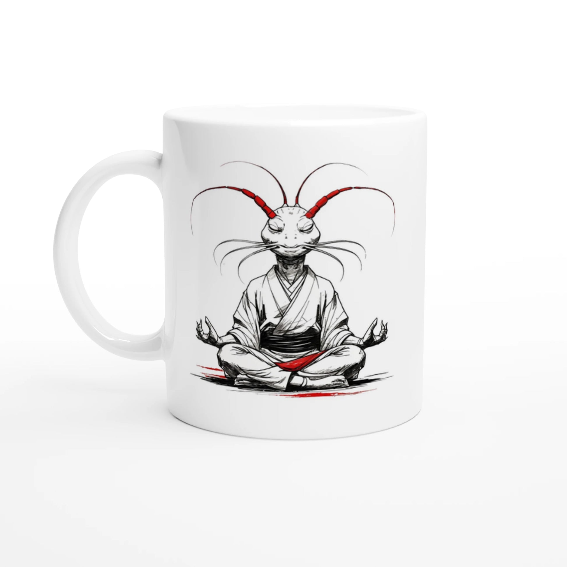 Shrimp Sensei – Weiße Keramiktasse - Shrimplab